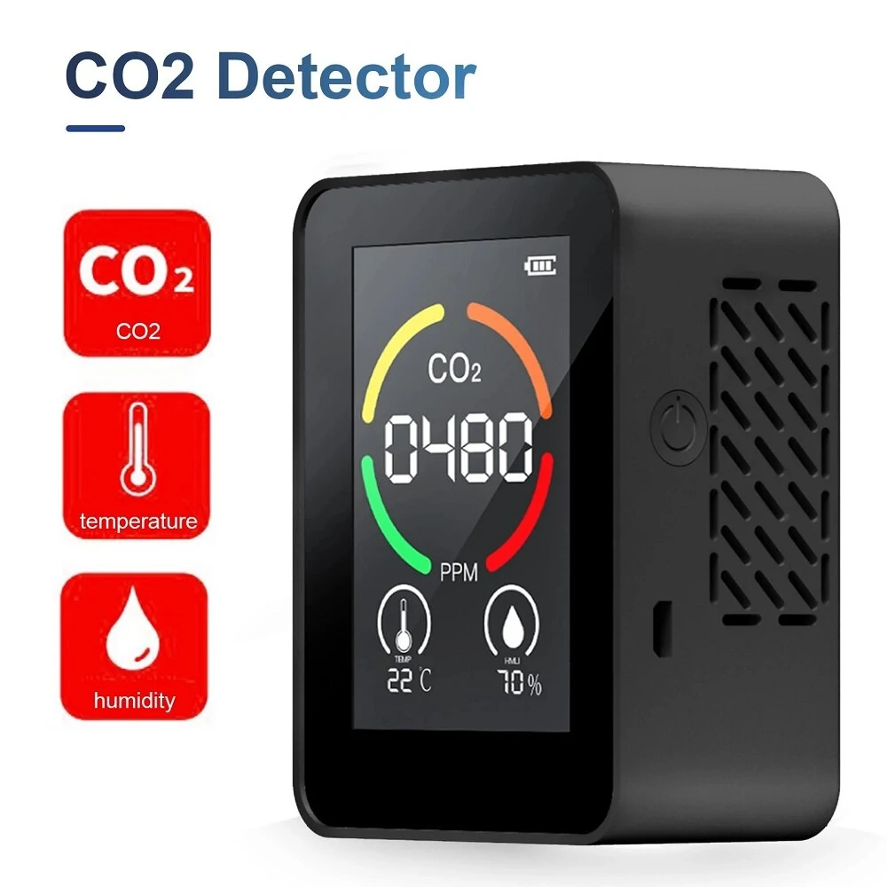 CO2 Meter & Air Quality Monitor - 3-in-1 Digital Analyzer for Home & Office - Image 2