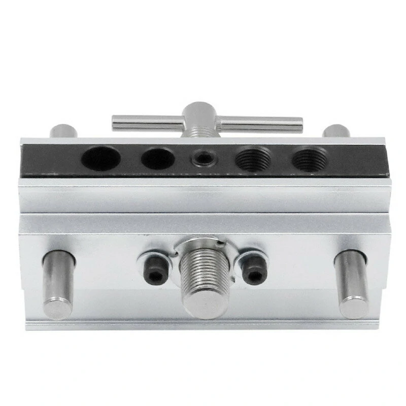 Metric Inch Self-Centering Hole Punch Locator - Doweling Jig Kit Drill Guide Set Silver - Image 5