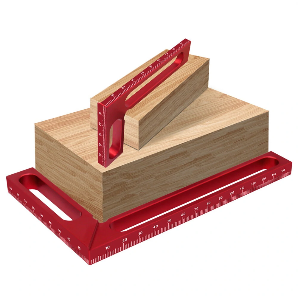 Aluminum Carpenter Square - Woodworking Right Angle Ruler & Height Gauge | 90° Calibrator - Image 3