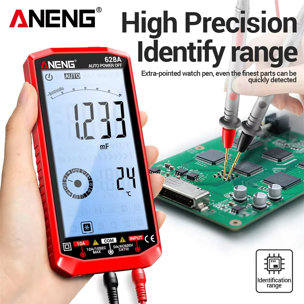 ANENG 628A True RMS Multimeter - 6000 Count Rechargeable Auto-ranging | NCV - Image 3