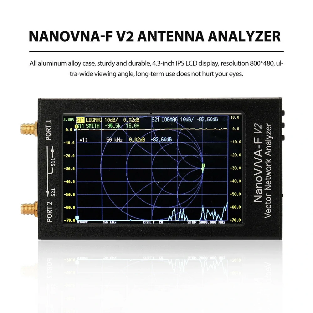 NanoVNA-F V2 Vector Network Analyzer | 50kHz-3GHz | 4.3 IPS Display | HF VHF UHF - Image 4