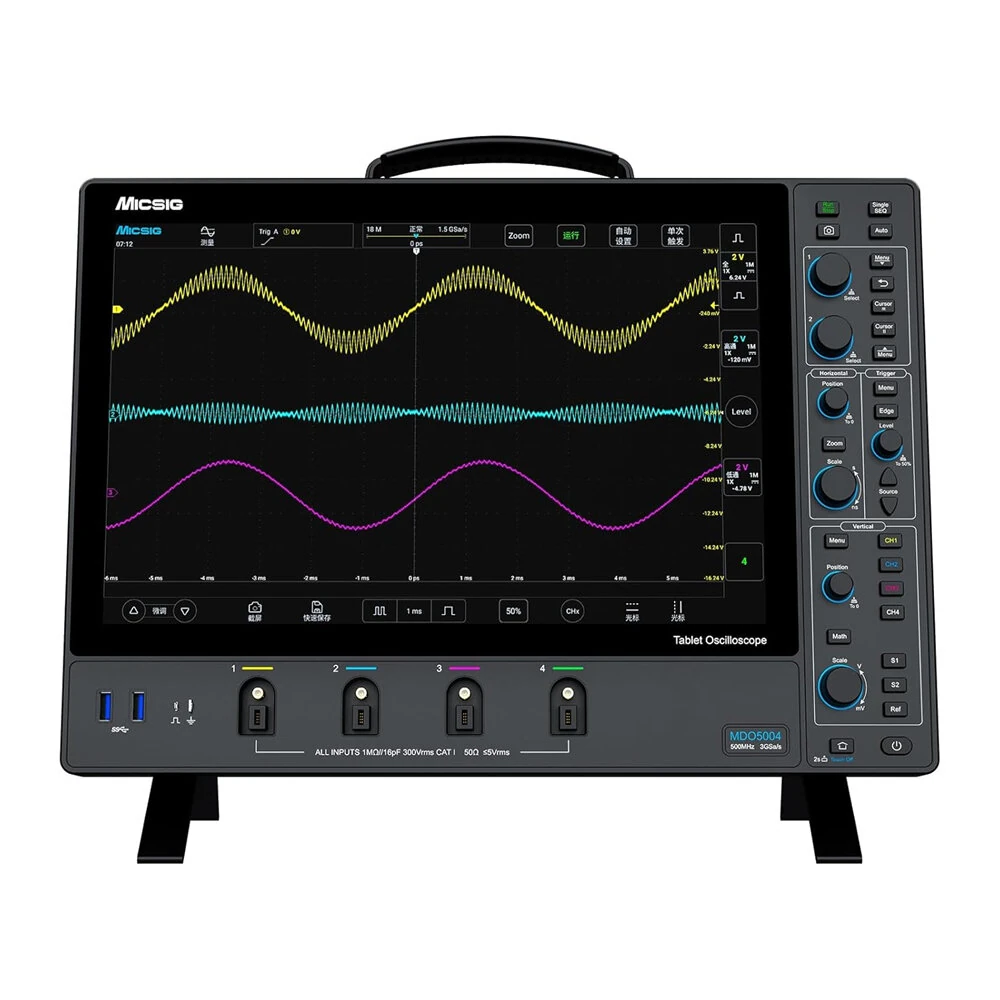 Micsig MDO2504 Digital Oscilloscope | 4 Channel 250MHz | Full Touch Screen - Image 4