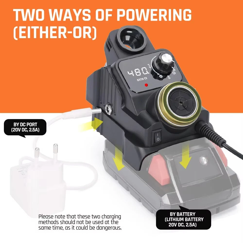 DEWALT/MAKITA Cordless Soldering Station - 20V 40W Adjustable Temp with LED Display - Image 4