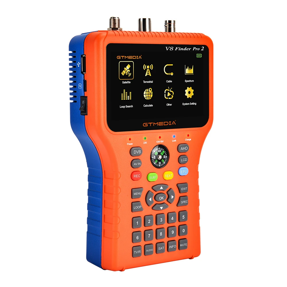 GTMEDIA V8 Finder Pro2 Satellite Finder - DVB-S2/T2/C Signal Meter with 4.3 LCD & 4000mAh Battery - Image 2