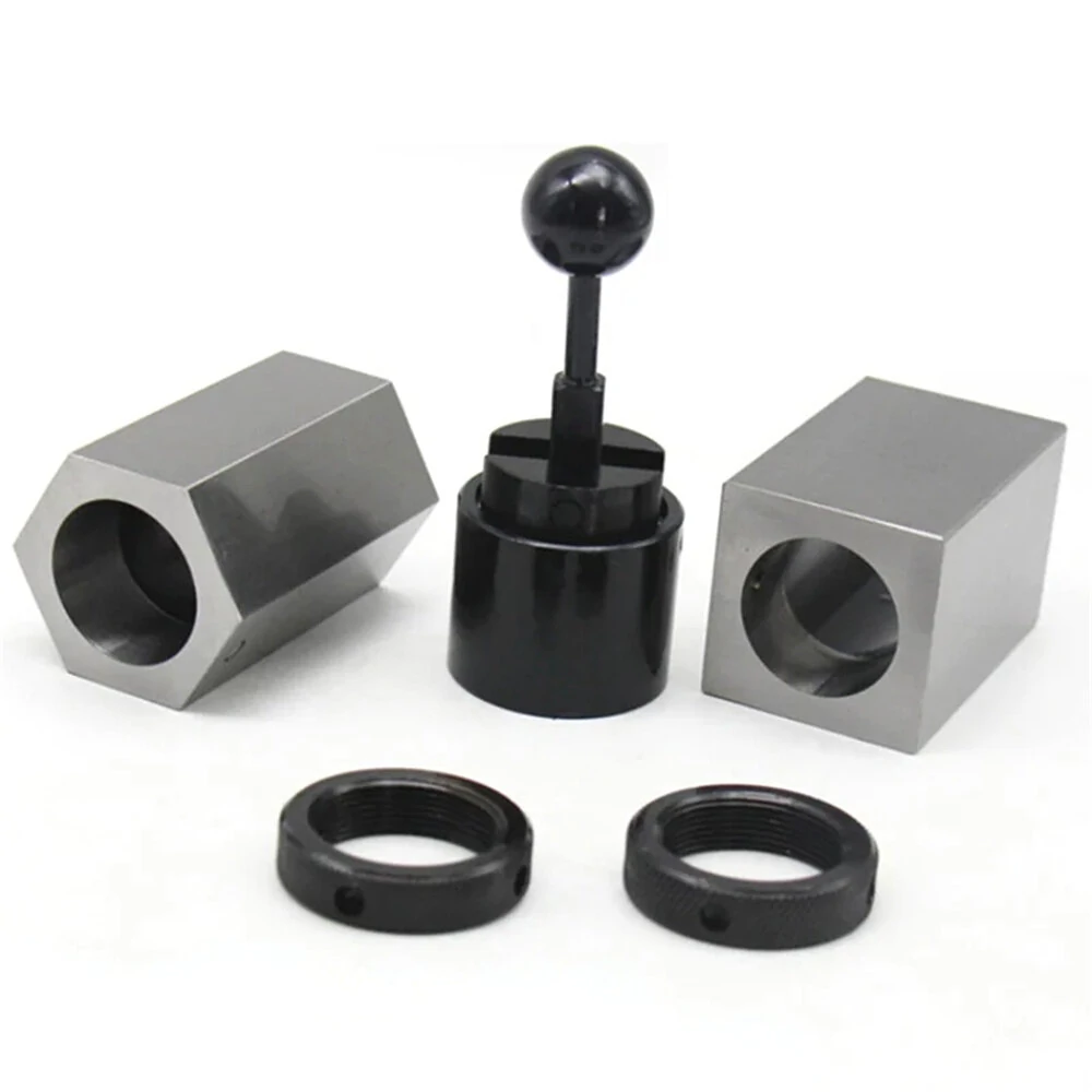 5C Collet Block Set - Square & Hex Clamps with Quick-Tighten Handle | Secure Precision Clamping - Image 2