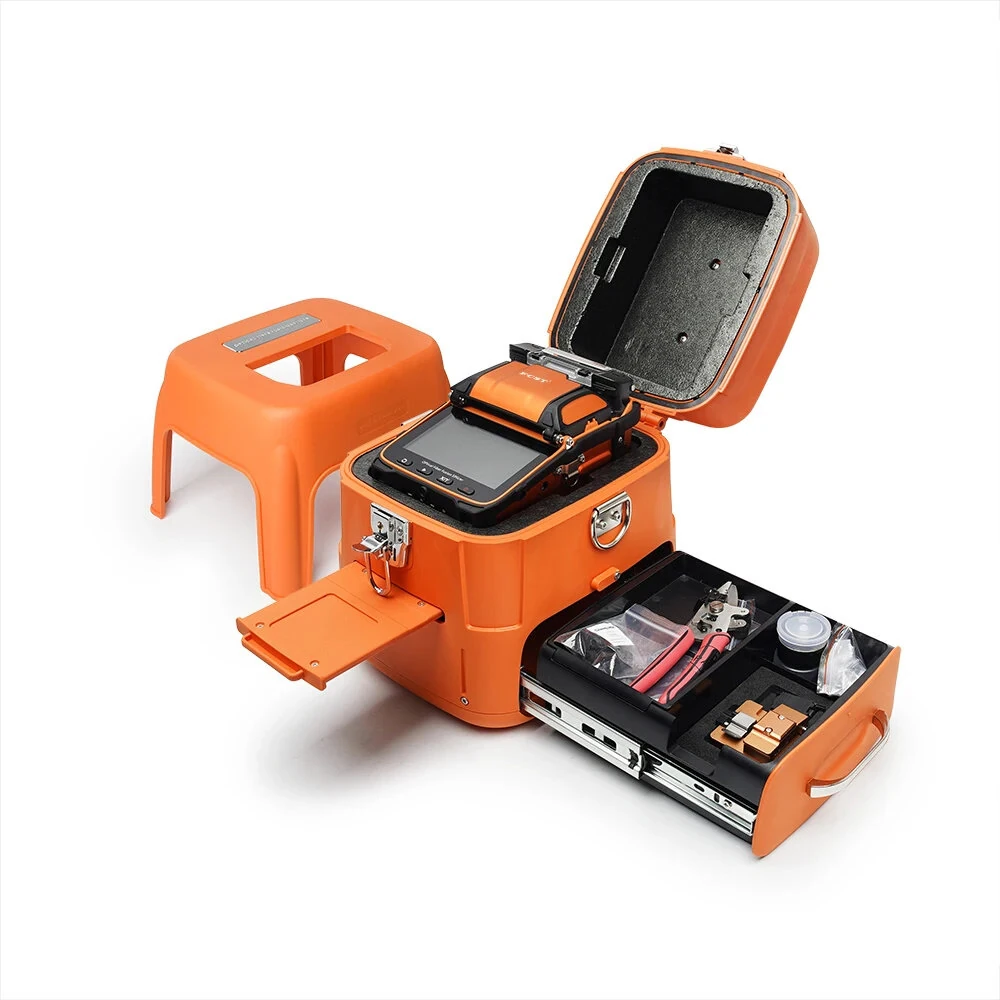 Signal Fire AI-9 Orange Fusion Splicer | 9-in-1 6 Motor Machine | 5s Splice Bluetooth TFT - Image 2
