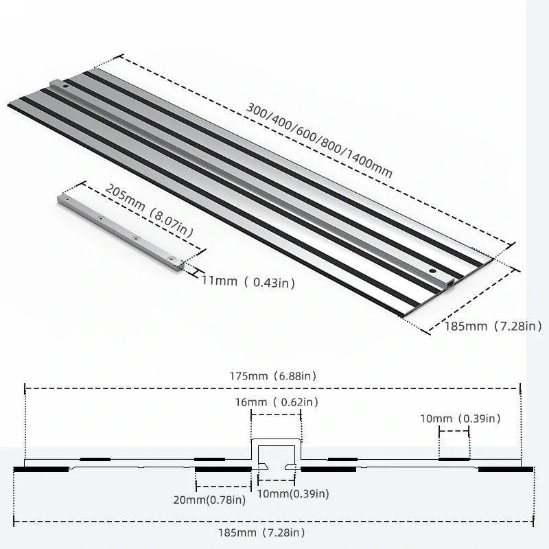 Compatible With Dewei Circular Saws Guide Rail - Extendable 300-1400MM | Precision Woodworking Tool - Image 4