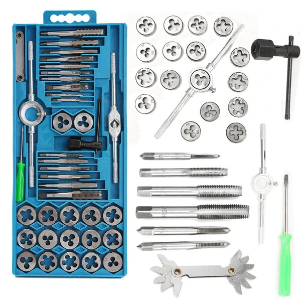 Metric Screw Thread Plug & Tap Wrench Set - 40pcs M3 to M12 Taps & Dies - Image 2
