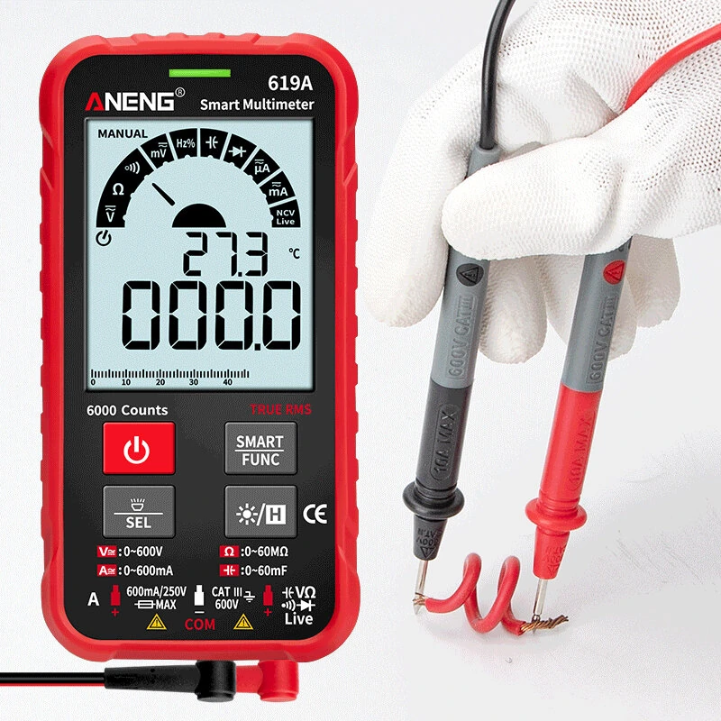 ANENG 619A Digital Multimeter - True RMS 6000 Counts | AC/DC Voltage NCV - Image 4