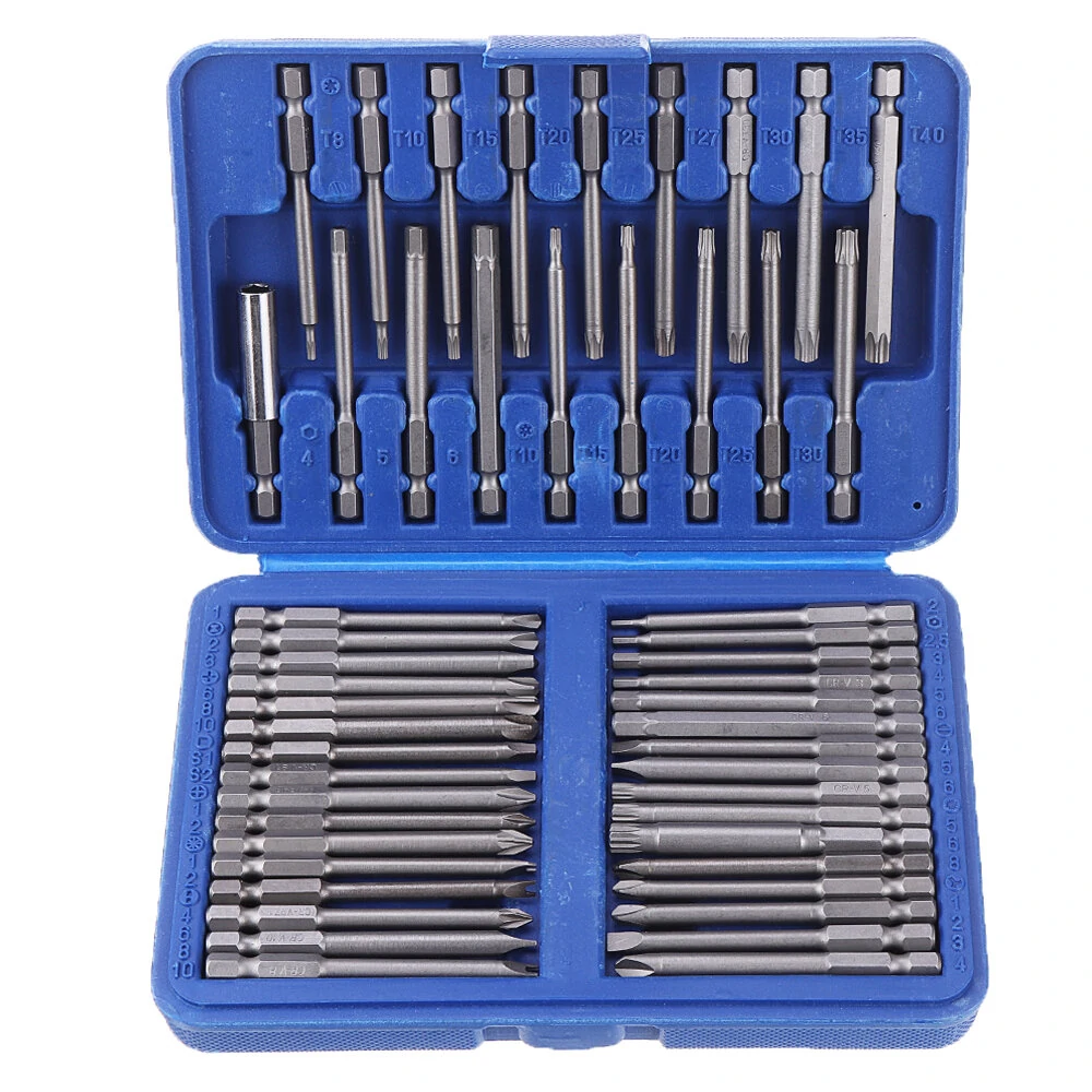 Drillpro 50Pcs Extra Long Screwdriver Bit Set - Torx Hex Spline for Electric Screwdriver - Image 2