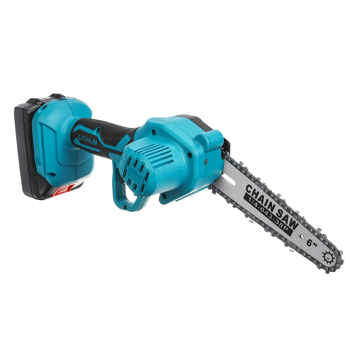 Drillpro 6 Inch Electric Chain Saw - Portable Cordless w/ 1 or 2 Batteries - Image 5