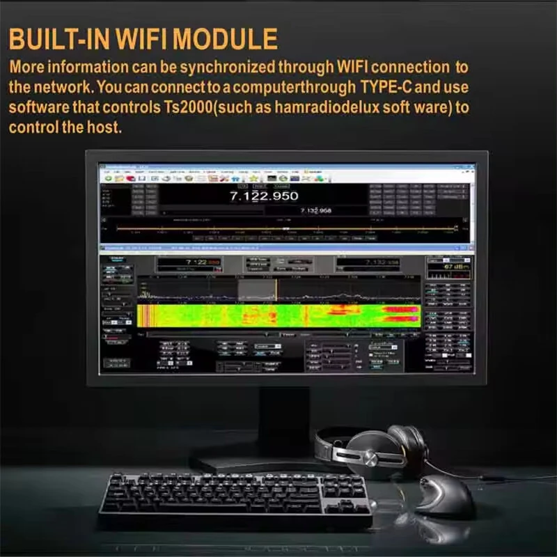 RS-998 HF Shortwave Transceiver | 100W 0-750MHz Wide Band | Built-in Antenna Tuner & Display - Image 3