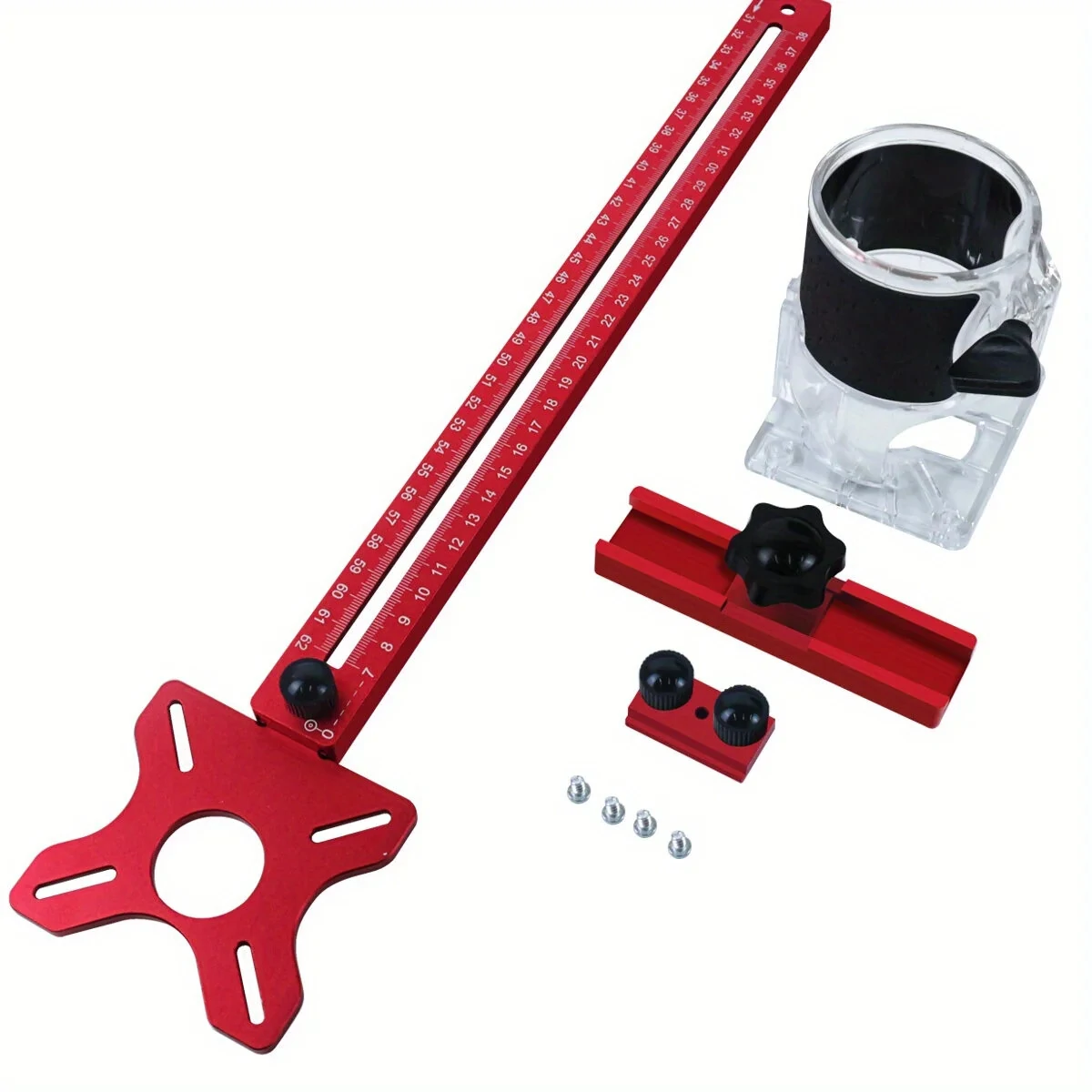 4 in 1 Router Jig | Aluminum Circle Cutting & Groove Bracket for Cabinet Hardware - Image 4