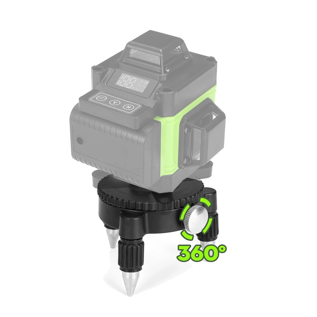 360° Rotation Holder Rotary Base for 1/4 or 5/8 Inch Laser Level | Adjustment Mount - Image 2