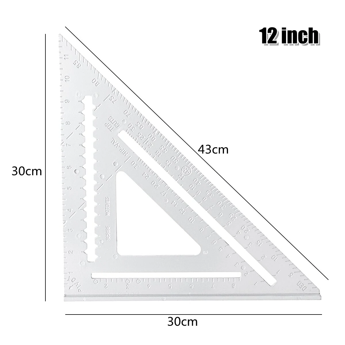 Aluminum Alloy Angle Square Ruler - Woodworking & Roofing Carpenter Tool - Image 4