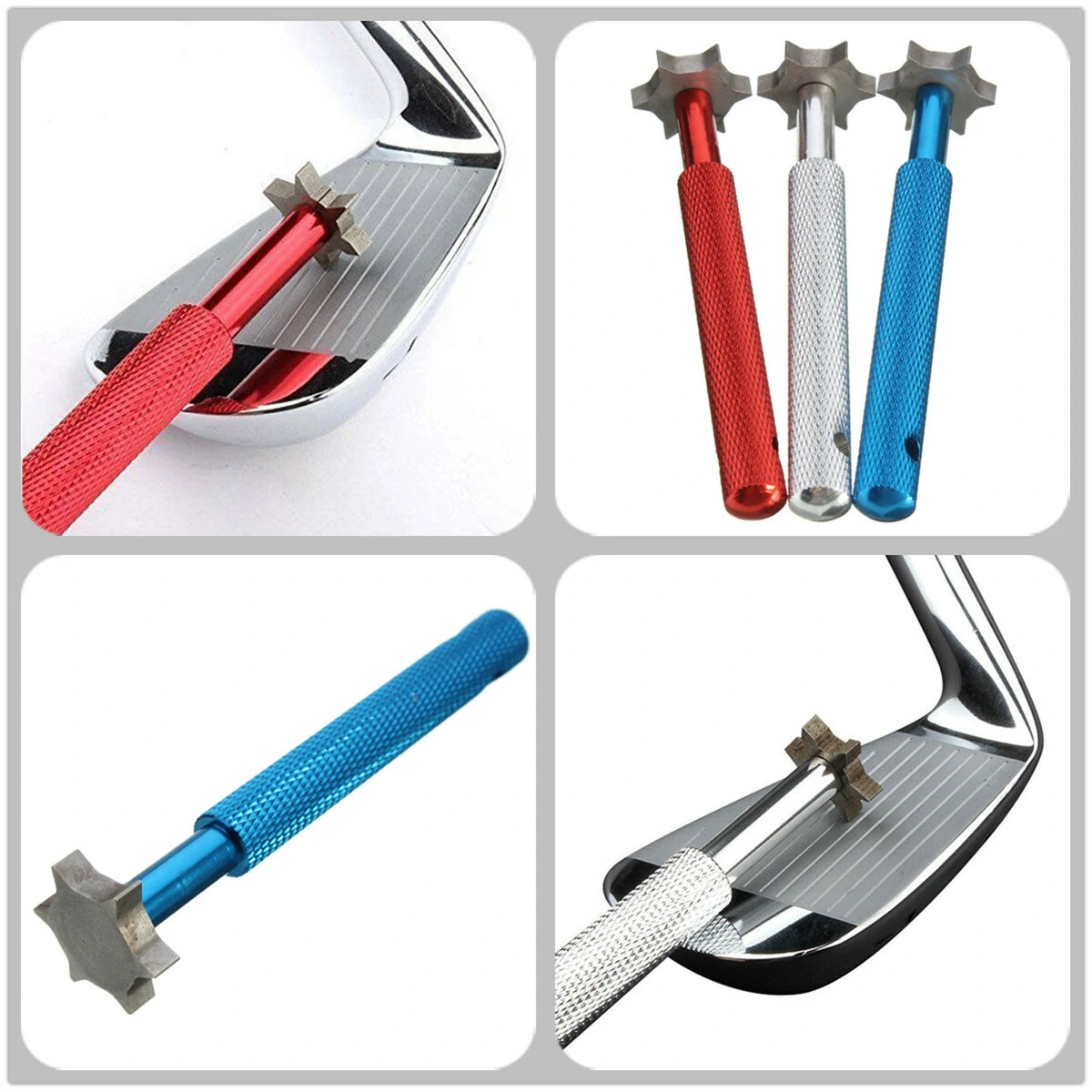Golf Wedge Groove Sharpener & Cleaner Tool - 6 Cutters for Iron Club Restoration - Image 5