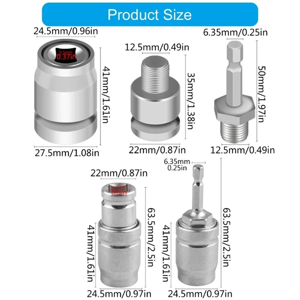 Bosch Drill Adapter Set - Heavy-Duty Metal 41mm 35mm 50mm | Hammer to Impact Driver Converter - Image 4
