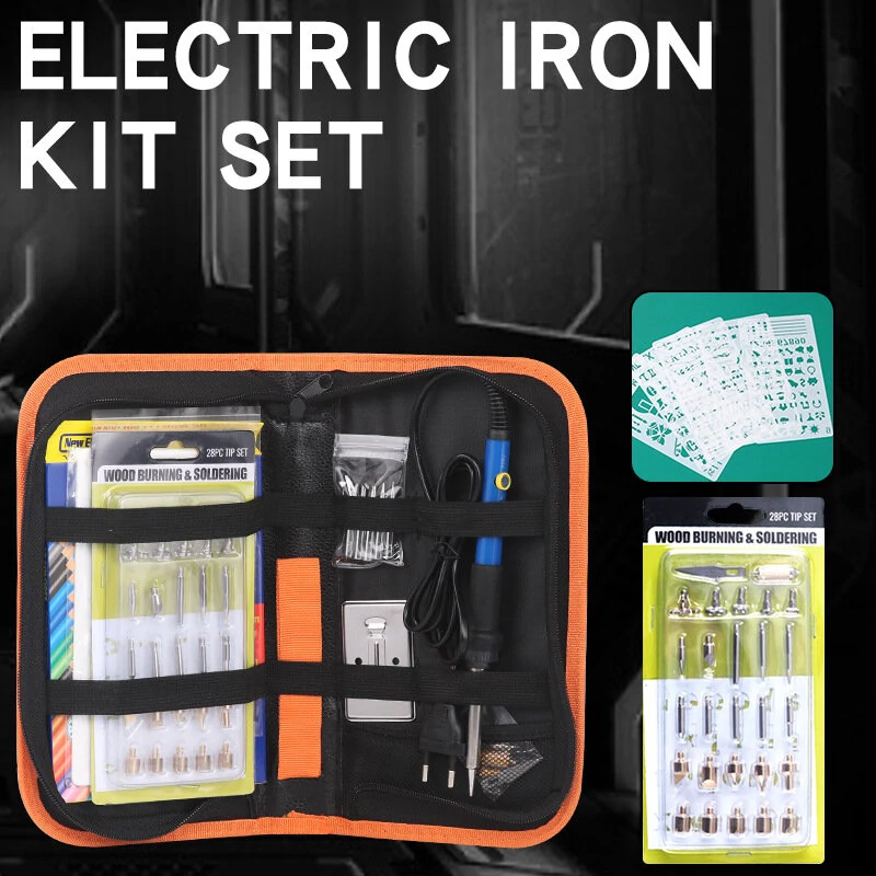 Adjustable Temperature Electric Soldering Iron - 71 Pcs Wood Burning Kit | Pyrography Pen - Image 5
