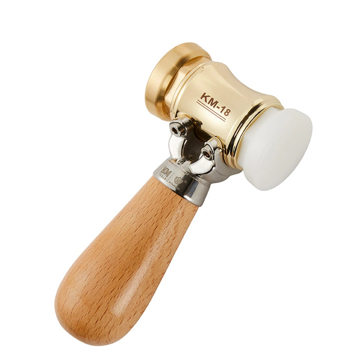 HONGDUI KM-18 Mallet Hammer | 22-Ounce Brass Head with Replaceable Nylon Inserts - Image 5