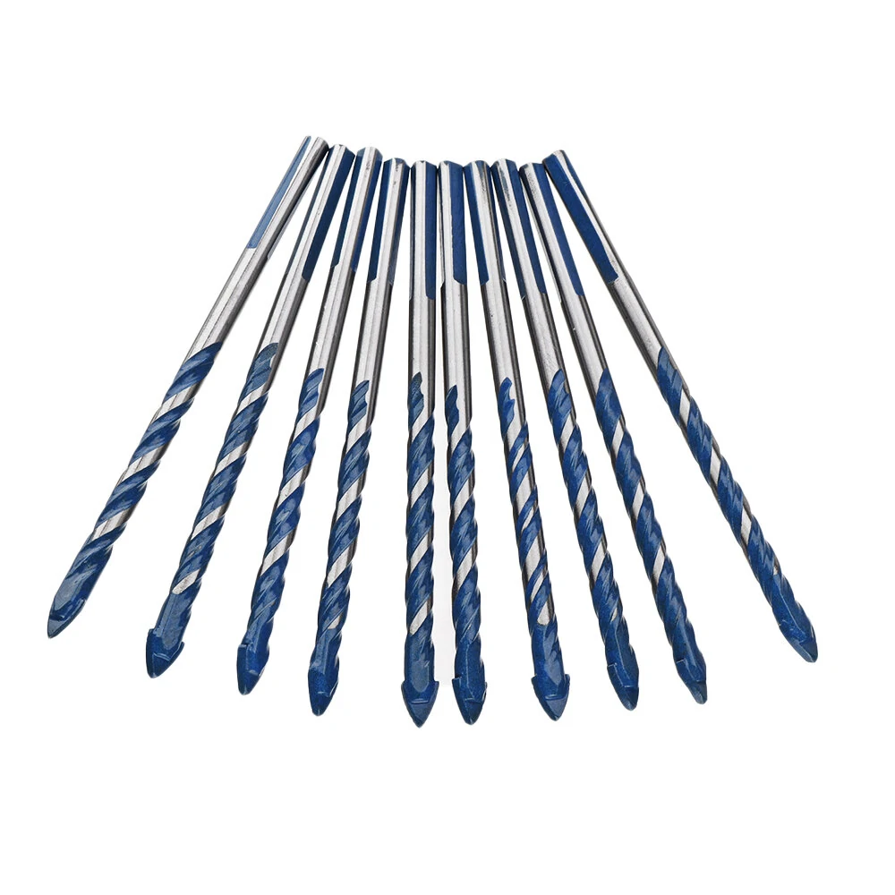 Drillpro 10pcs Triangle Drill Bit Set - 6mm 8mm for Concrete Brick Wood - Image 3