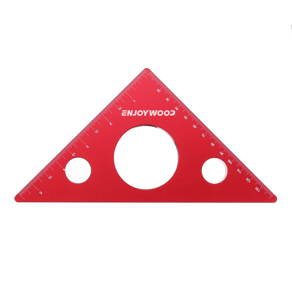 ENJOYWOOD Carpenter Square - Aluminum Alloy Right Angle Ruler | Metric & Imperial Scale - Image 4