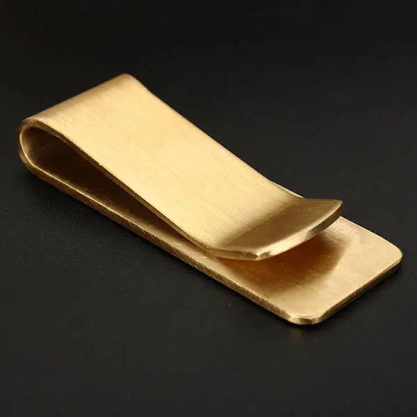 Brass Money Clip Wallet - EDC Note Holder for Men & Women - Retro Copper Design - Image 4