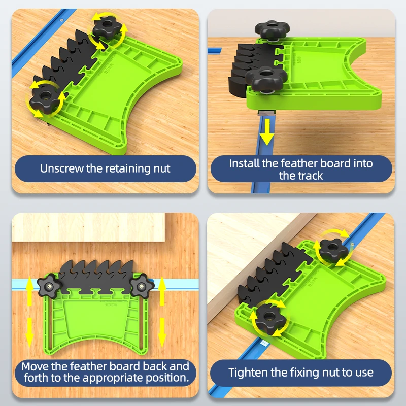Feather Board with Friction Baffle | Stable Non-Slip Woodworking | Complete Router Table Set - Image 4
