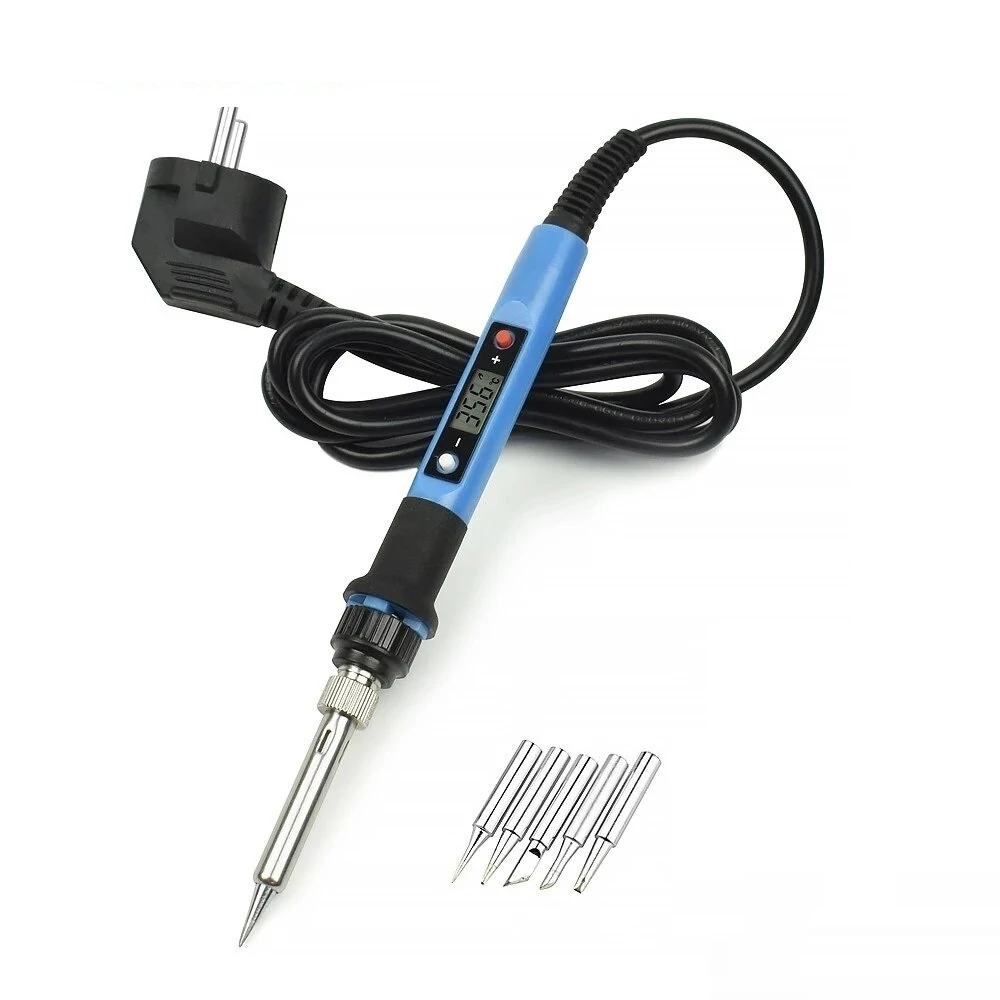 Toolour 80W Digital Soldering Iron Kit - 220V/110V Adjustable Temperature with LCD Display - Image 2