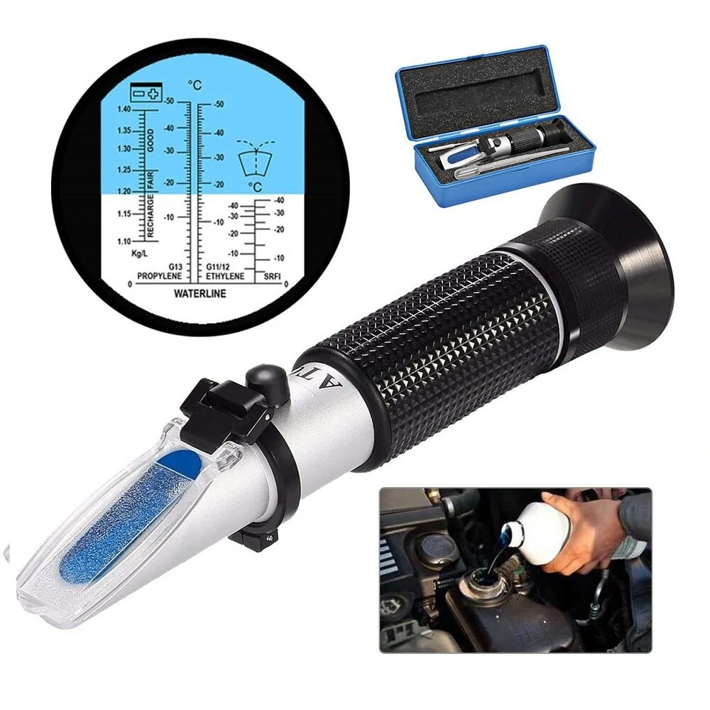Antifreeze Refractometer with Automatic Temperature Compensation | Battery Acid & Frost Protection Tester - Image 3