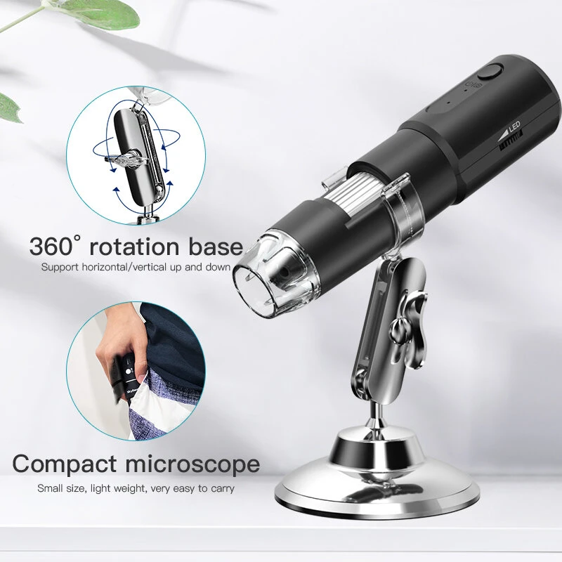 Inskam 50-1000X WiFi Digital Microscope | 0.3MP with 360° Rotation Base - Image 3