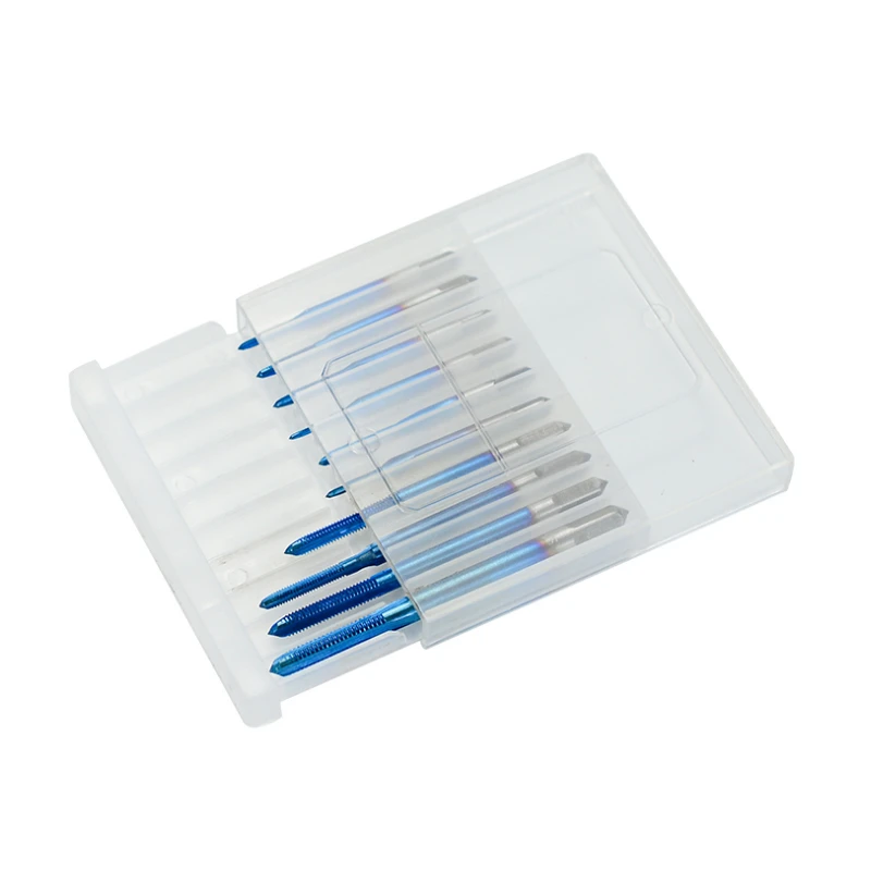 Drillpro 11Pcs HSS Metric Tap Set M1-M3.5 | Blue Nano Thread & Adjustable Wrench - Image 4
