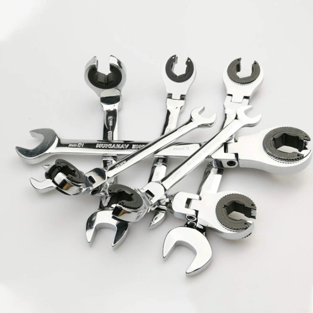 Fix Tubing Wrench Set - 12PCS 8-19mm Ratchet with Flex Head | Universal Spanner Tool - Image 4