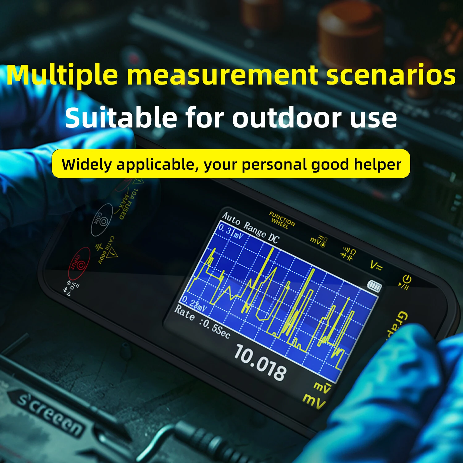 BSIDE S500 Smart Graphic Multimeter - 3.2 TFT Screen | 1000V 10A Tester - Image 4