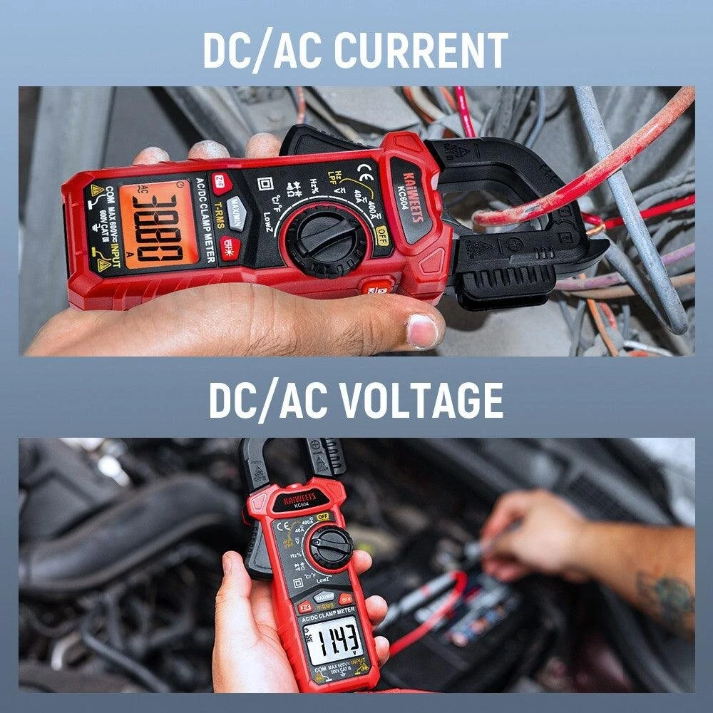 KAIWEETS KC604 Digital Clamp Meter - True-RMS AC/DC Voltage Tester | NCV, Auto Shut-Off, Backlight - Image 5