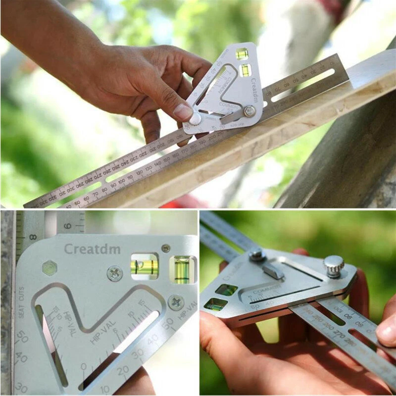 Multi-function Woodworking Triangle Ruler - 350MM Angle Ruler | Carpentry Tool - Image 4