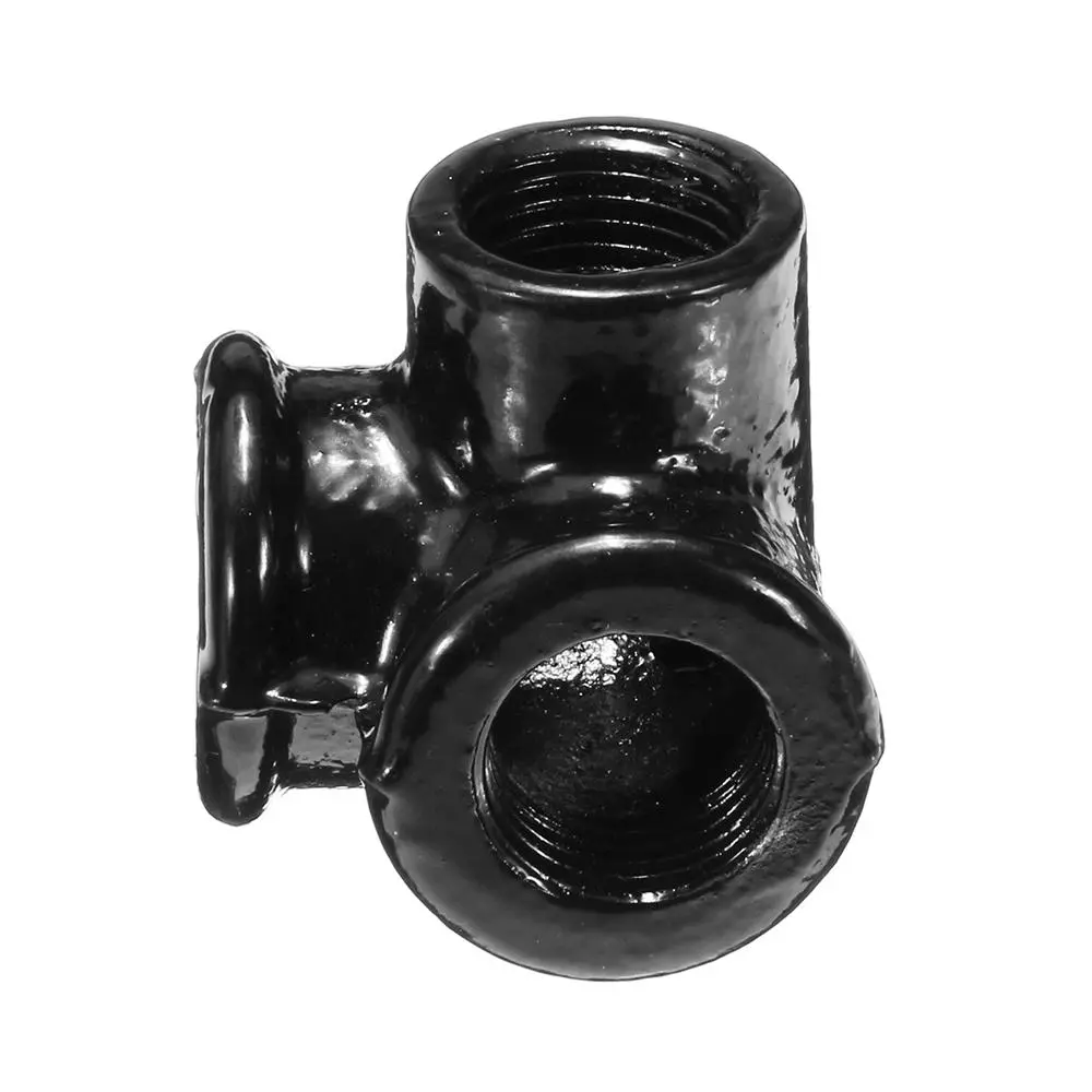 Machifit 3/4 Inch 90-Degree Side Outlet Elbow | Malleable Iron Pipe Fitting - Image 2