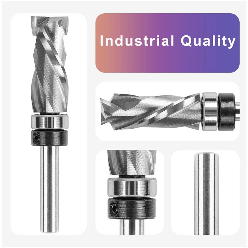 Whiteside Router Bits 1/4 Inch Shank Spiral Flush Trim Bit | 1/2 Inch Cutting Diameter - Image 5
