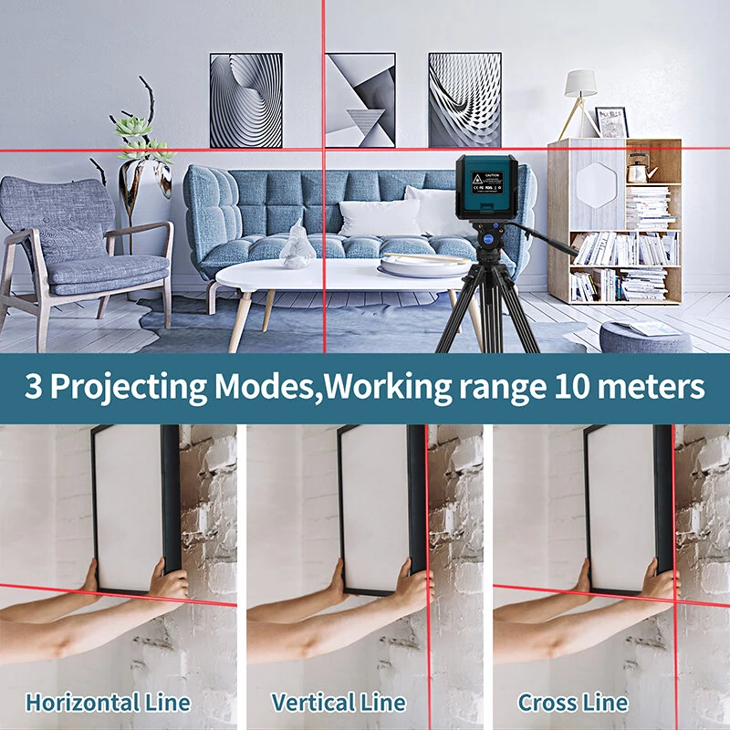 HANMATKE LV2 Laser Level - 2 Line Horizontal/Vertical Self-Leveling - Image 3