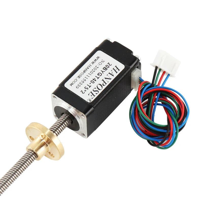 HANPOSE High-Precision Linear Stepper Motor | 20 Integrated Screw T5 Copper Nut Set | 24-50mm - Image 5