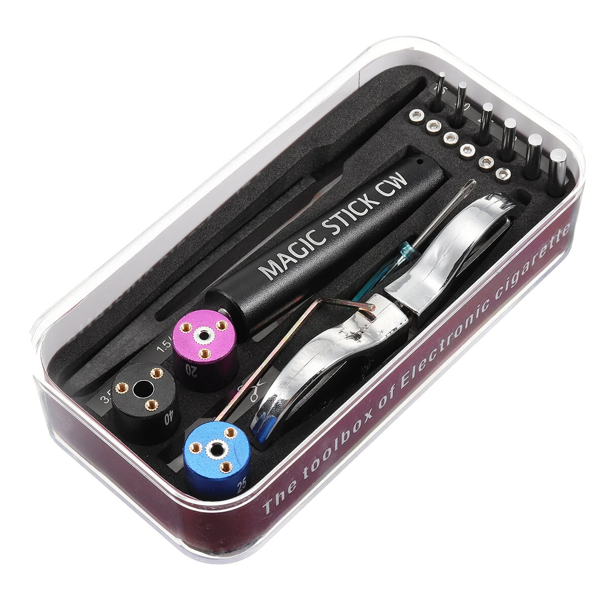 Coil Master 6-in-1 DIY Tool Kit - Jig Winder Scissors Tweezers for RDA RBA - Image 4
