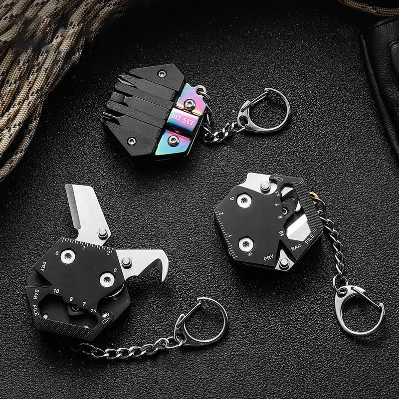 Hexagon Folding EDC Multi-Tool | Screwdriver, Bottle Opener & Keychain - Image 5