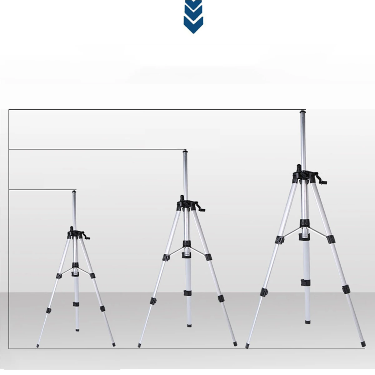 Adjustable Aluminium Tripod for Laser Level - 100/120/150cm Contractor Base - Image 3
