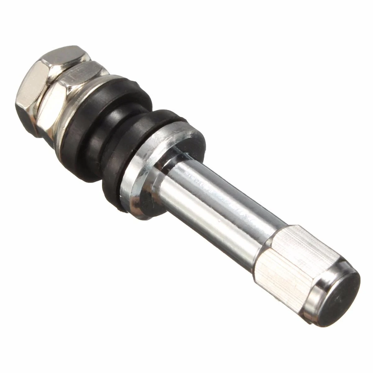 4pcs Universal Chrome Tire Valve Stems TR48 | Flush Mount Metal Bolt & Cap - Image 5