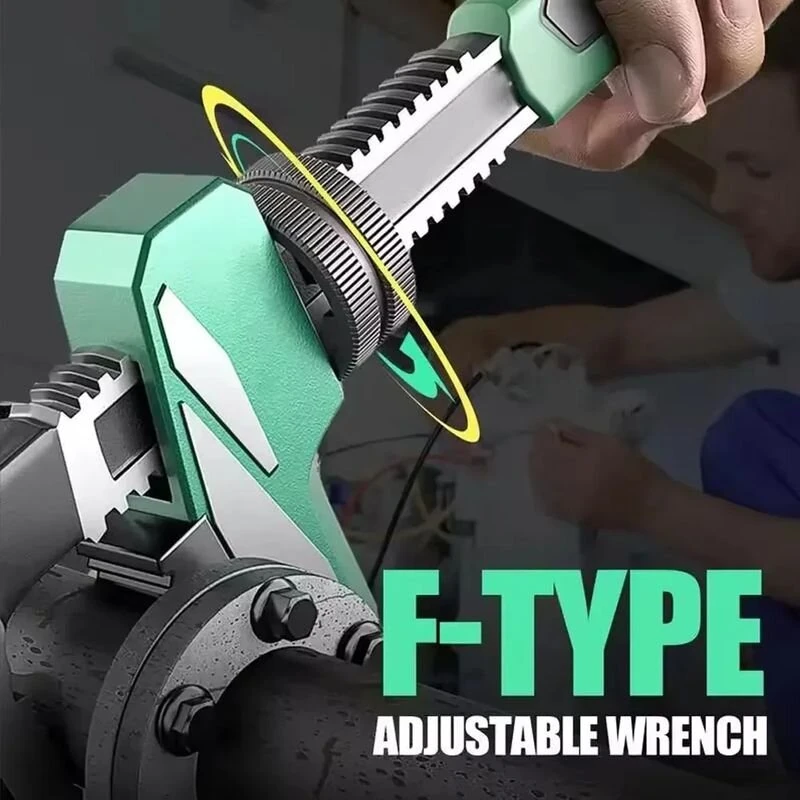 Heavy Duty Right Angle Wrench - 80mm Jaw High Carbon Steel - Non Slip Plumbing Tool - Image 3
