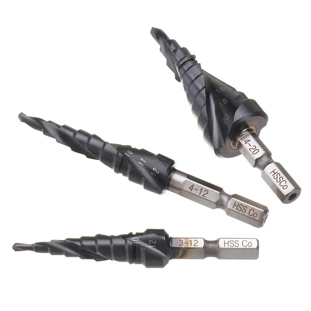 Drillpro M35 Cobalt Step Drill Bit 3-20mm | TiAlN Coated | 1/4 Inch Hex Shank - Image 4