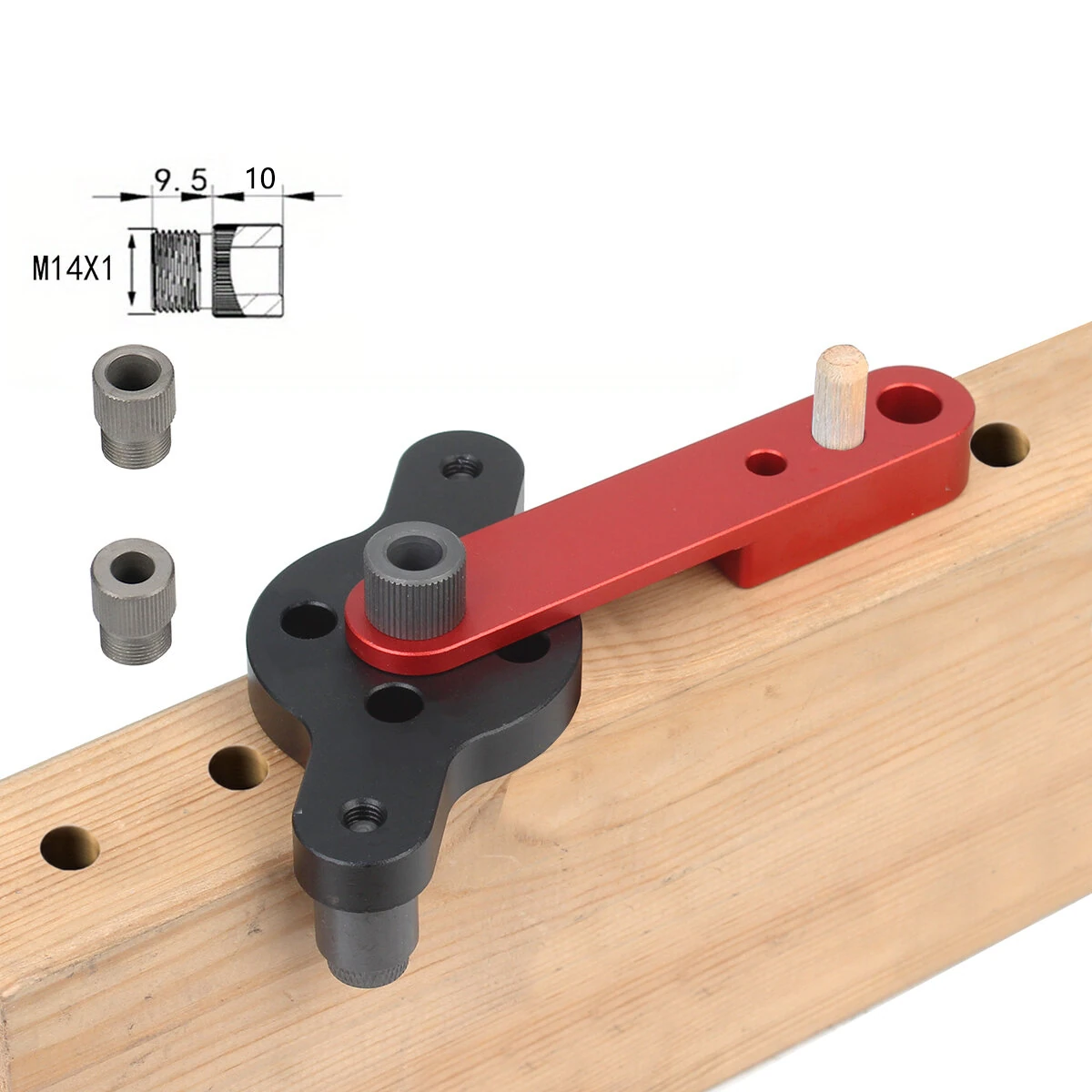 6/8/10mm Pocket Hole Jig Kit - Self Centering Drill Guide for Woodworking - Image 2