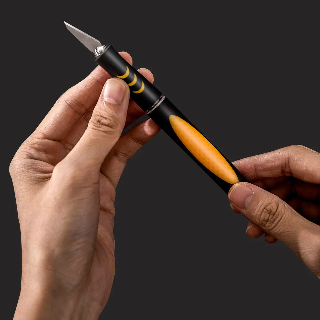 DeLi 6 Blade Wood Carving Tool Set - Non-Slip Metal Engraving Knife for Fruit Craft & Sculpture - Image 4