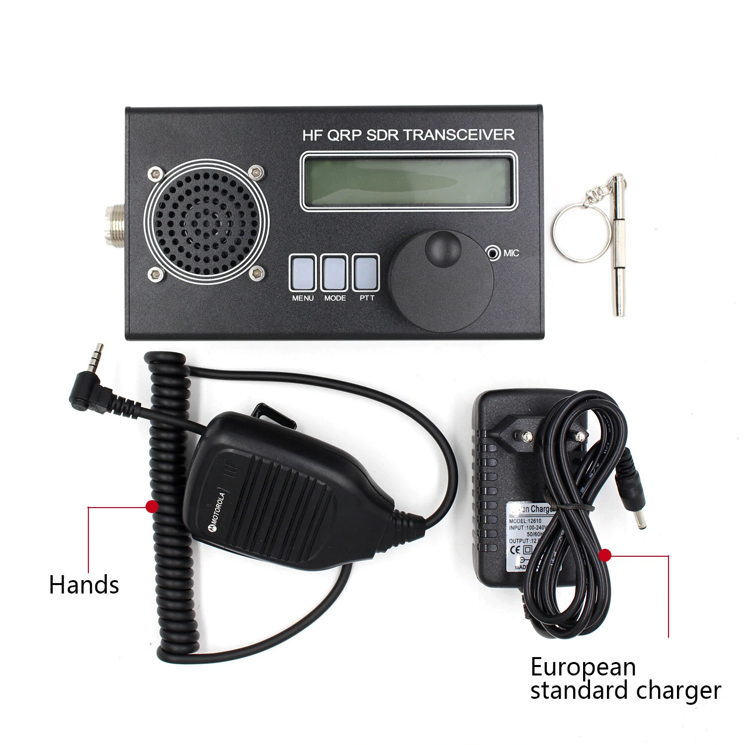 USDX USDR HF QRP SDR Transceiver | 8-Band SSB/CW with DSP, Mic, Battery & Charger - Image 2