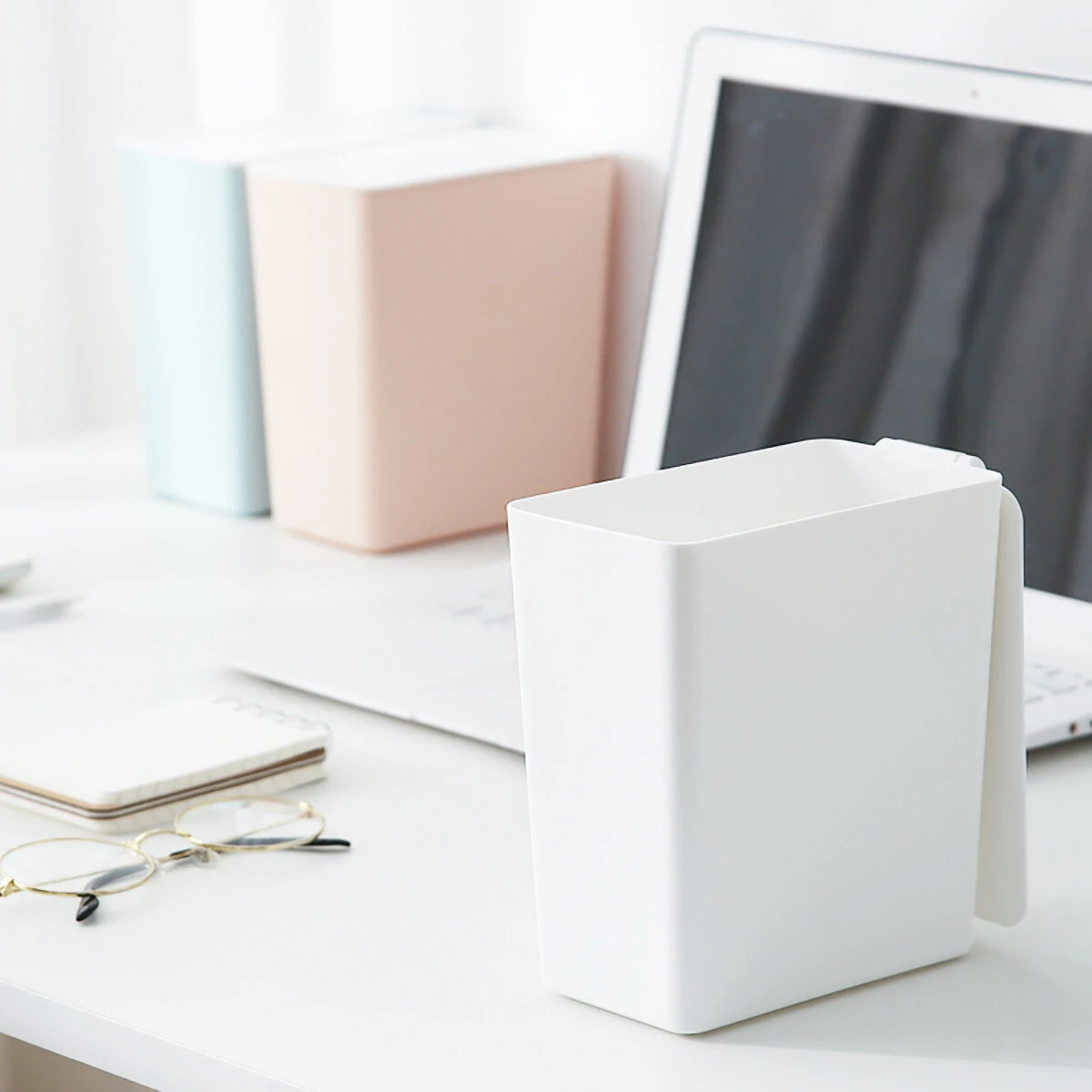 Desktop Trash Can | Office Table Waste Bin - Mini Storage Container - Image 3