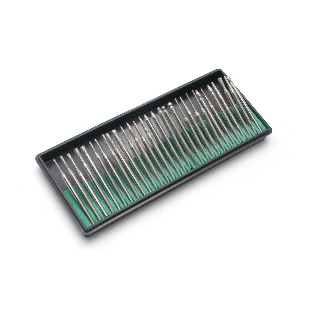 30Pcs 35mm Diamond Grinding Needle Set | Jade Carving & Suit Grinding Rods - Image 2